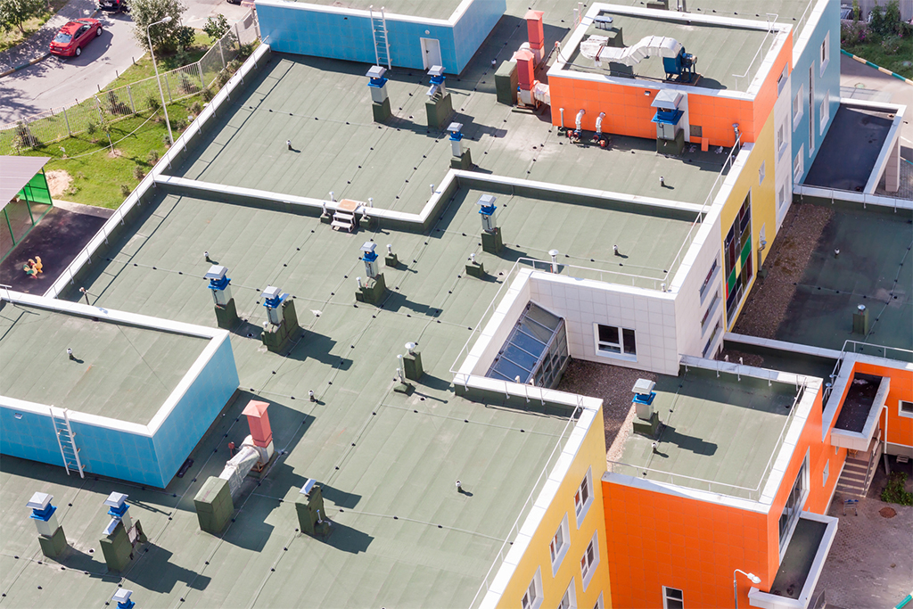 Tile Roofing Commercial Flat Roofing Project